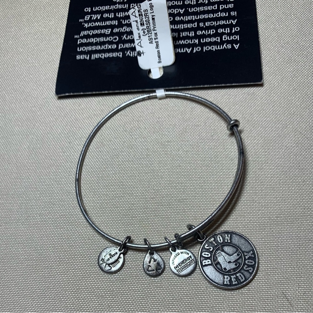 Boston Red Sox Alex and Ani Silver Bracelet Primary Logo